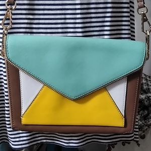 Rebecca Minkoff envelope  shoulder bag zipper trim